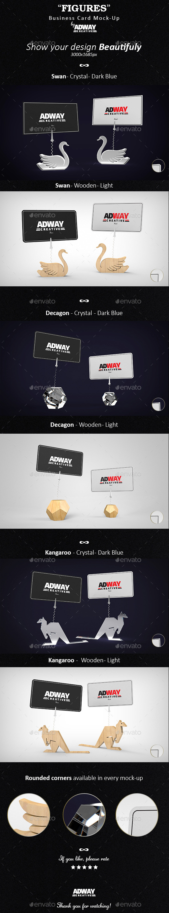 GraphicRiver Crystal and Wooded Figures Business Card Mockup 10833770 GraphicRiver Crystal and Wooded Figures Business Card Mockup 10833770