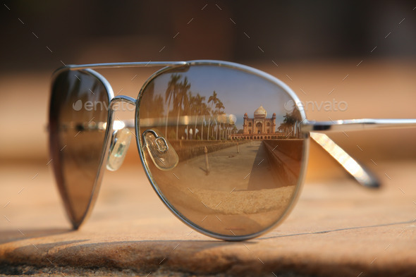 Tomb of Safdarjung in New Delhi, India reflected in sunglasses (Misc) Photo Download