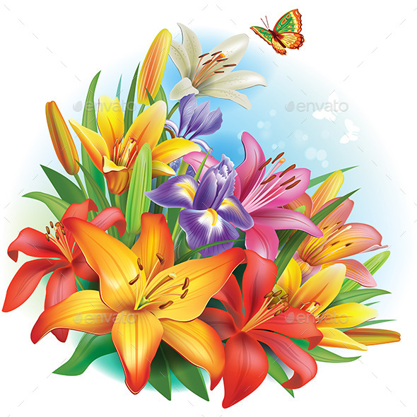 GraphicRiver Arrangement of Flowers 10909692 GraphicRiver Arrangement of Flowers 10909692