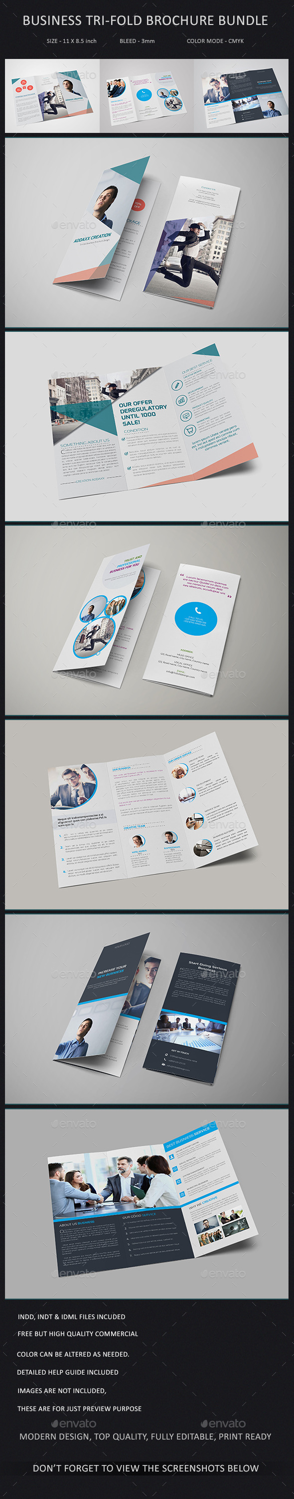 Business Tri-fold Brochure Bundle (Brochures)