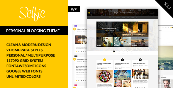 Selfie - Personal Blogging Theme