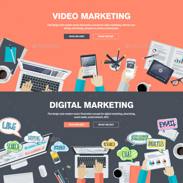 GraphicRiver Set of Flat Design Concepts for Marketing 10913164 GraphicRiver Set of Flat Design Concepts for Marketing 10913164