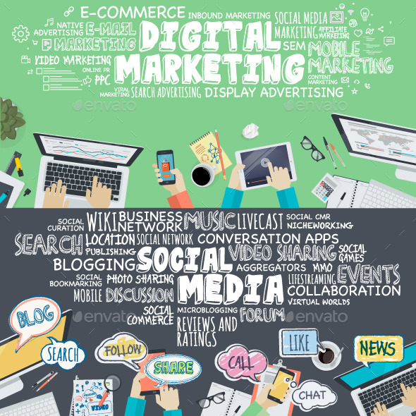 GraphicRiver Concepts for Social Media and Digital Marketing 10913266 GraphicRiver Concepts for Social Media and Digital Marketing 10913266