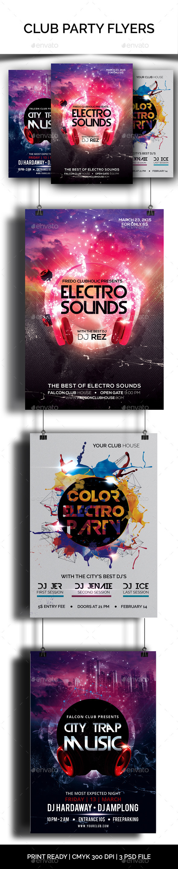 Club Party Flyers Bundle (Clubs & Parties)