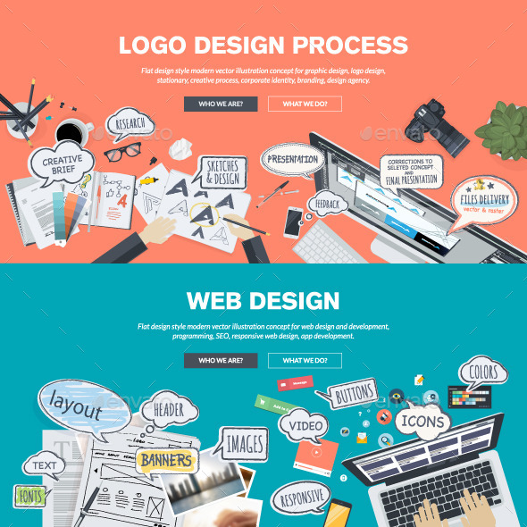 GraphicRiver Flat Design Concepts for Logo and Web Design 10913272 GraphicRiver Flat Design Concepts for Logo and Web Design 10913272