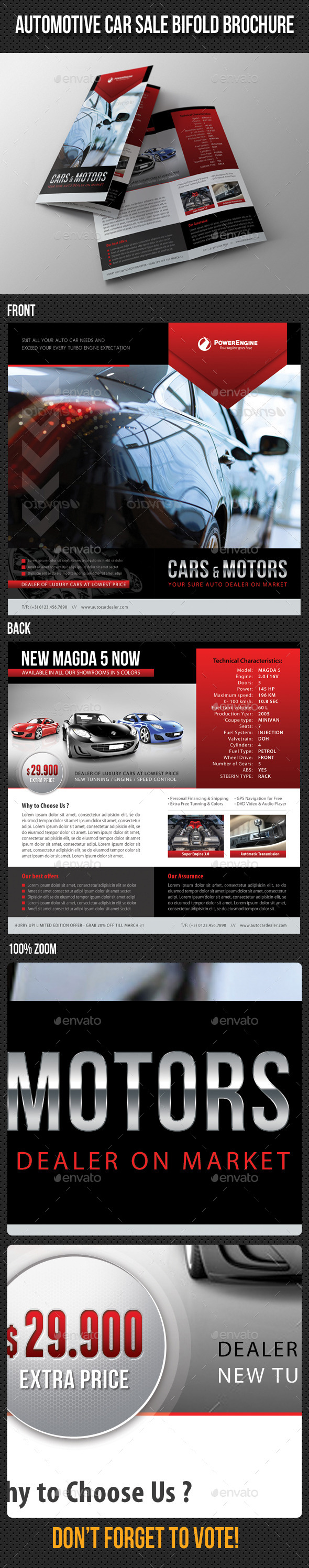 Automotive Car Sale Rental Bifold Brochure 02 (Corporate)