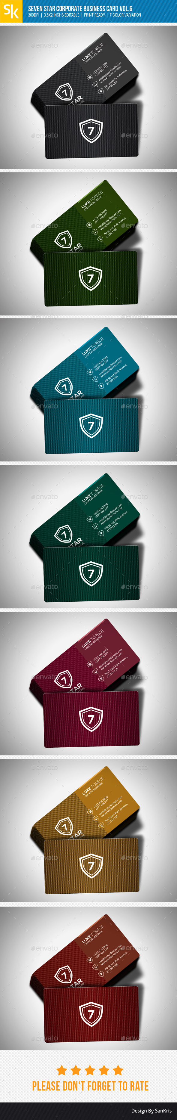 Seven Star Corporate Business Card Vol.6 (Corporate)