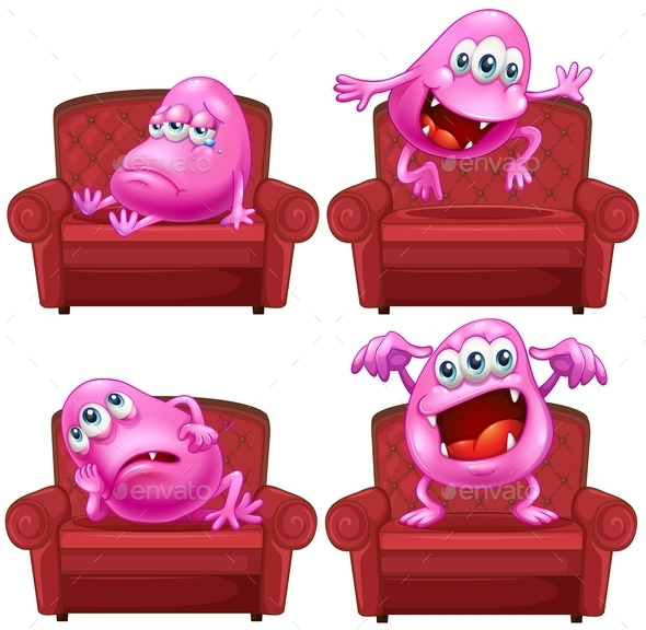 GraphicRiver Monster and Chair 10913413 GraphicRiver Monster and Chair 10913413