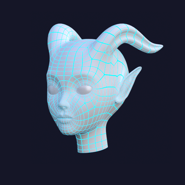 3DOcean Female Demon Head 10913546 3DOcean Female Demon Head 10913546