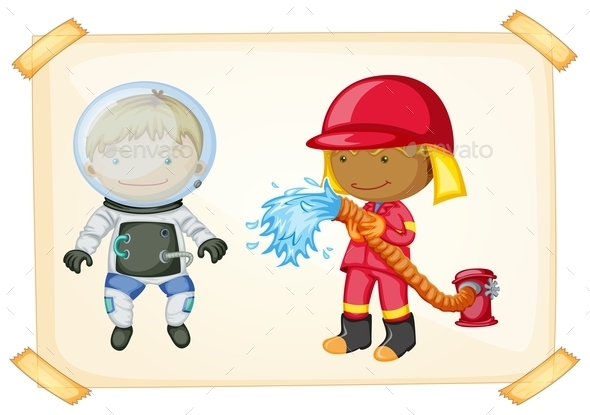 Astronaut and Firefighter (People)