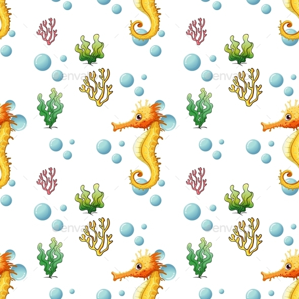 GraphicRiver Seamless Seahorses 10914156 GraphicRiver Seamless Seahorses 10914156