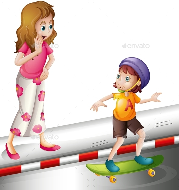 GraphicRiver Woman and a Kid 10914192 GraphicRiver Woman and a Kid 10914192