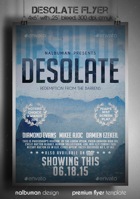 GraphicRiver Desolate Flyer 10818917 GraphicRiver Desolate Flyer 10818917