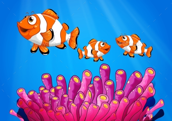 GraphicRiver Clownfishes Under the Sea 10914590 GraphicRiver Clownfishes Under the Sea 10914590