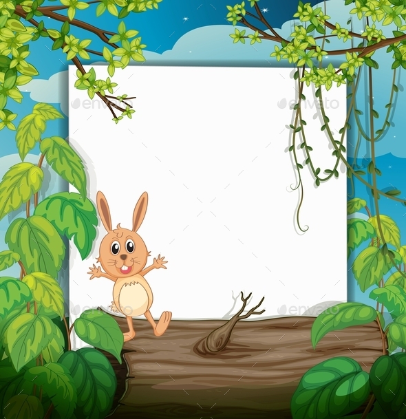 GraphicRiver Rabbit on a Trunk 10914642 GraphicRiver Rabbit on a Trunk 10914642