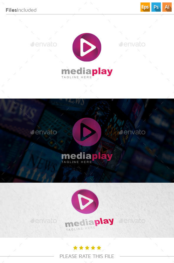 GraphicRiver Media Play Logo 10915258 GraphicRiver Media Play Logo 10915258