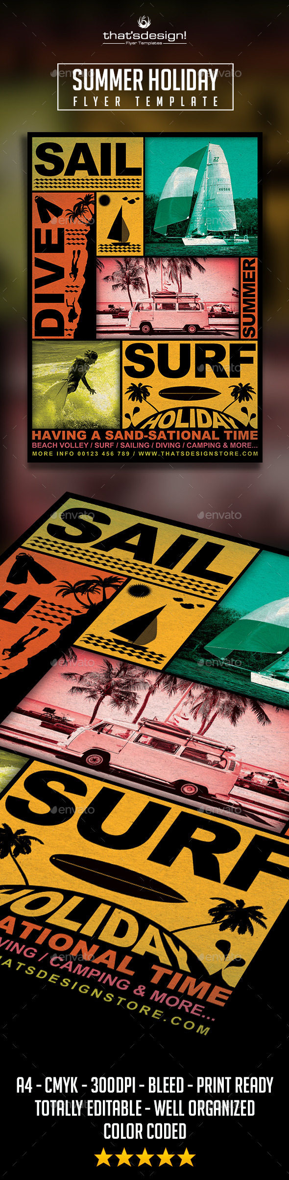 GraphicRiver Summer Holidays Flyer Poster 10916117 GraphicRiver Summer Holidays Flyer Poster 10916117