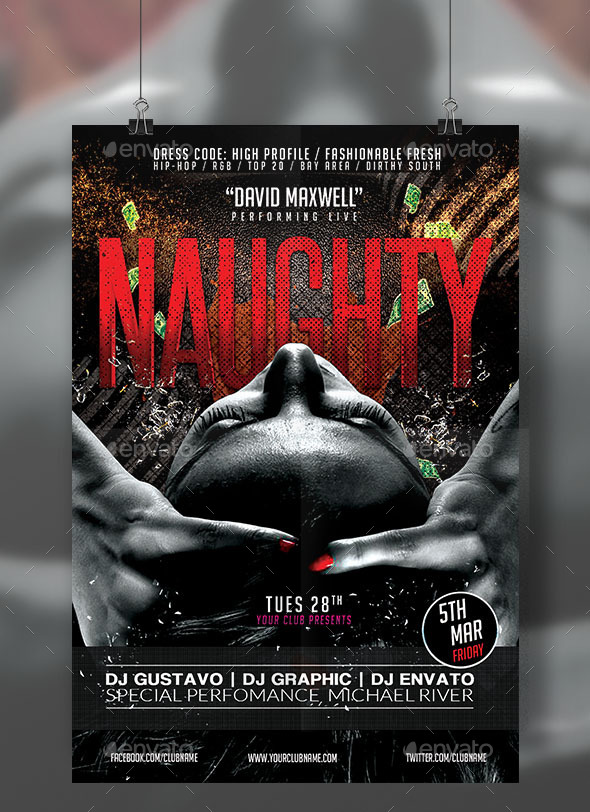 GraphicRiver Naughty Black Flyer 10821178 GraphicRiver Naughty Black Flyer 10821178