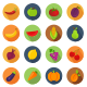 Vegetables and Fruit Circle Icons