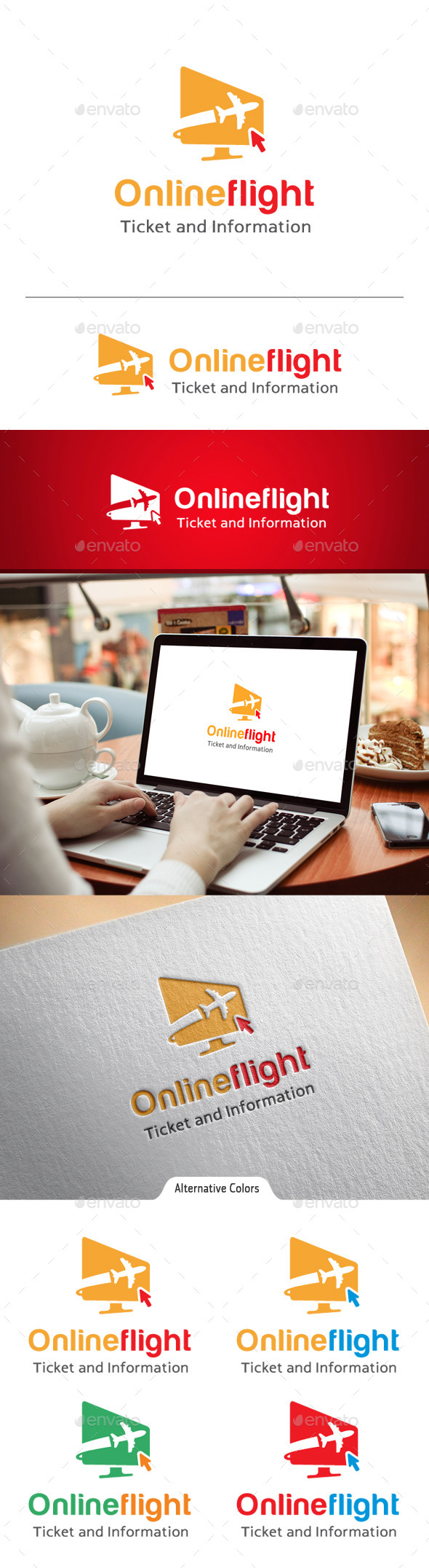GraphicRiver Online Flight Logo 10862659 GraphicRiver Online Flight Logo 10862659