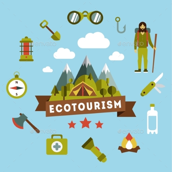 GraphicRiver Landscape Depicting a Campsite 10917271 GraphicRiver Landscape Depicting a Campsite 10917271