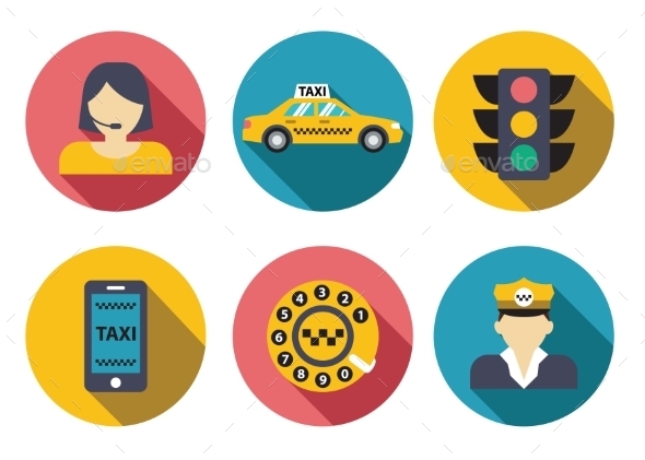 GraphicRiver Taxi Service Set 10917299 GraphicRiver Taxi Service Set 10917299