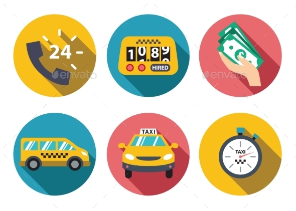 GraphicRiver Taxi Service Set 10917300 GraphicRiver Taxi Service Set 10917300