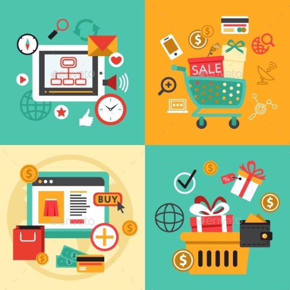 GraphicRiver Shopping Icons 10918225 GraphicRiver Shopping Icons 10918225