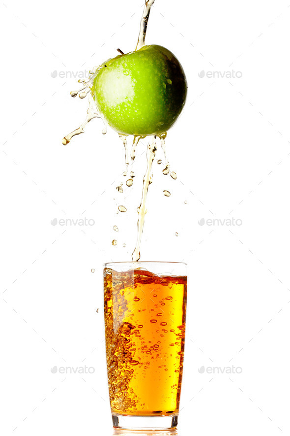 Juice pouring from apple (Misc) Photo Download