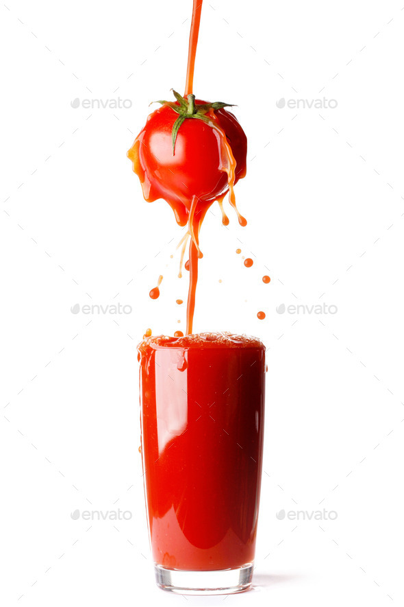 Juice pouring from tomato (Misc) Photo Download