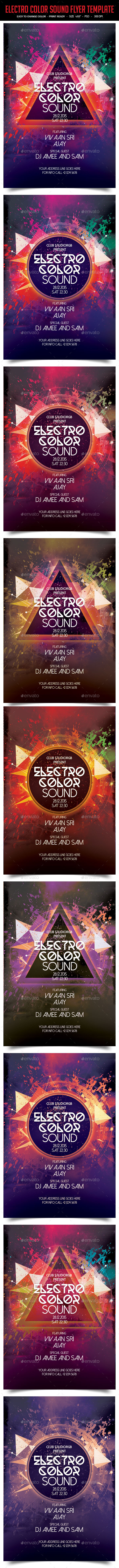 GraphicRiver Electro Color Sound Flyer Template 10919768 GraphicRiver Electro Color Sound Flyer Template 10919768