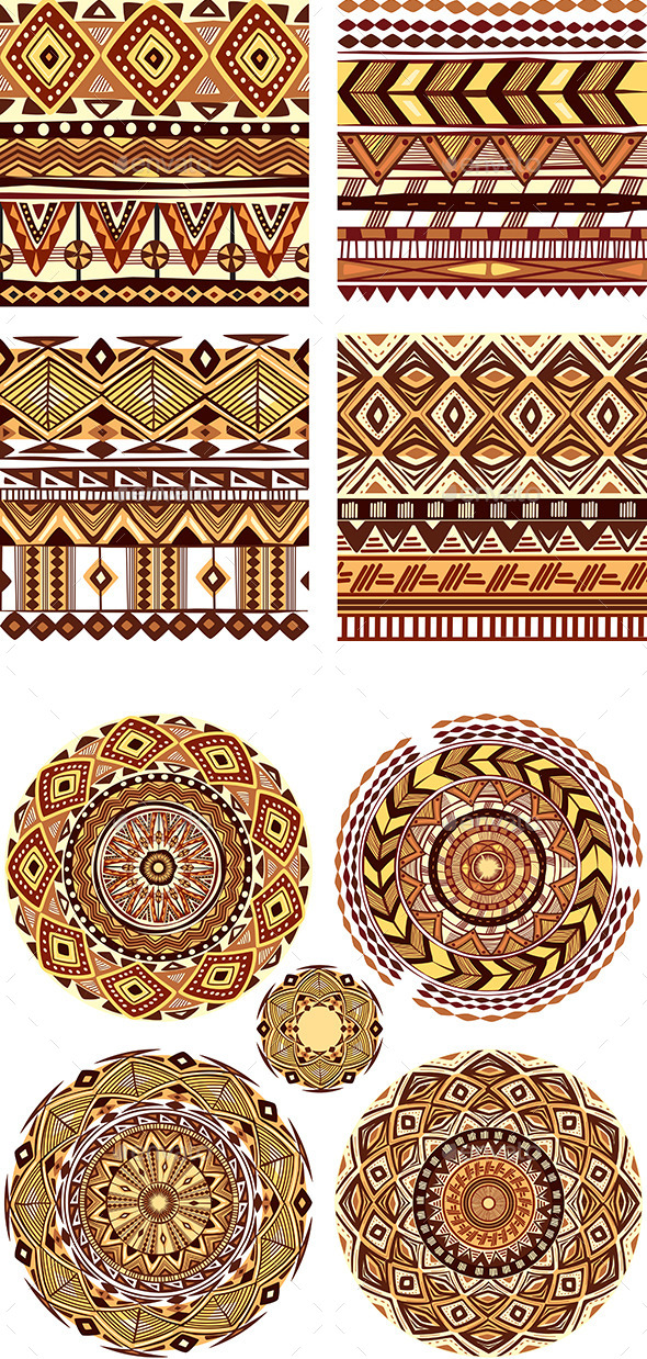 GraphicRiver Color Seamless Tribal Texture 10919994 GraphicRiver Color Seamless Tribal Texture 10919994