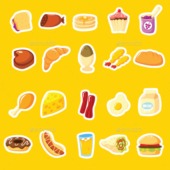 20 Food Flat Icon (Food)