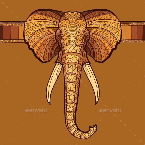 GraphicRiver Elephant Head with Ethnic Ornament 10920963 GraphicRiver Elephant Head with Ethnic Ornament 10920963