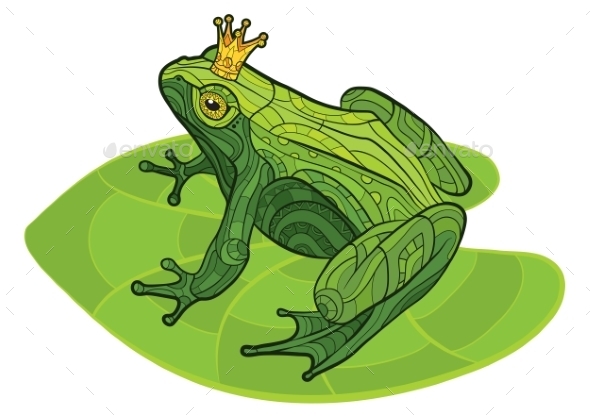 GraphicRiver Frog with Crown on a Leaf 10920967 GraphicRiver Frog with Crown on a Leaf 10920967