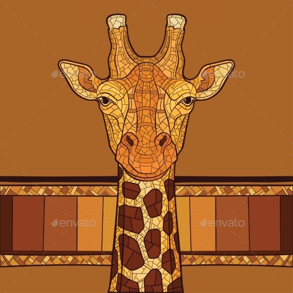 GraphicRiver Decorative Giraffe Head 10920975 GraphicRiver Decorative Giraffe Head 10920975