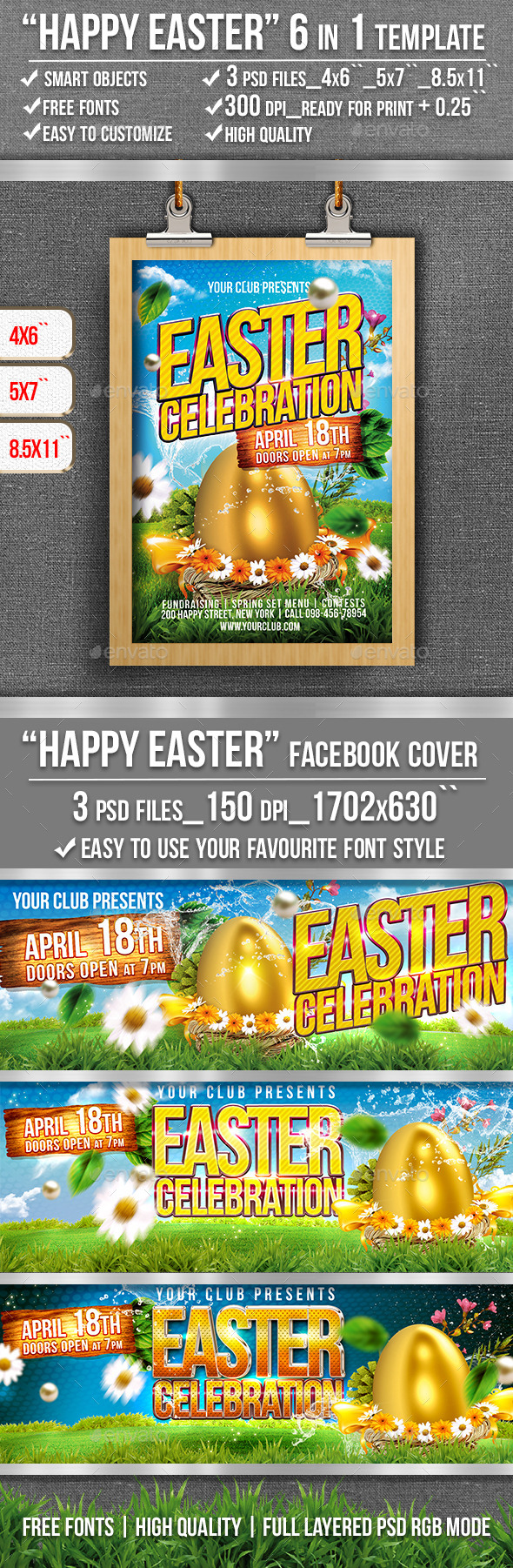 GraphicRiver Happy Easter Flyer Template 10860440 GraphicRiver Happy Easter Flyer Template 10860440