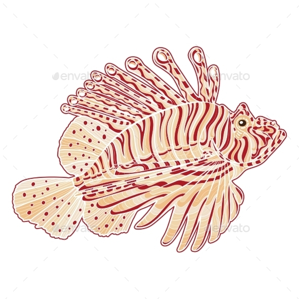 GraphicRiver Decorative Poison Lion Fish 10921000 GraphicRiver Decorative Poison Lion Fish 10921000