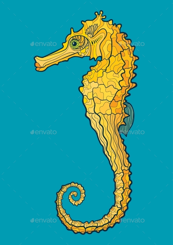GraphicRiver Decorative Seahorse 10921003 GraphicRiver Decorative Seahorse 10921003