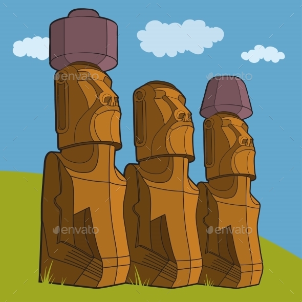 GraphicRiver Sculptures of Easter Island Rapa Nui 10921145 GraphicRiver Sculptures of Easter Island Rapa Nui 10921145