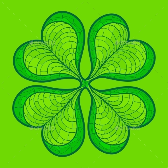 GraphicRiver Decorative Lucky Clover Leaf 10921326 GraphicRiver Decorative Lucky Clover Leaf 10921326