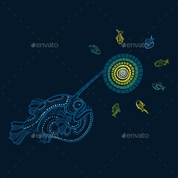 GraphicRiver Deepwater Fish Hunting with Lantern 10921329 GraphicRiver Deepwater Fish Hunting with Lantern 10921329