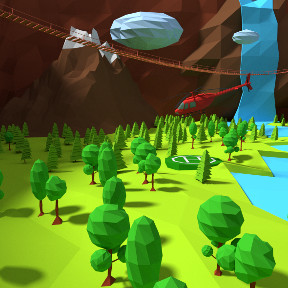 3DOcean Low Poly landscape 10923084 3DOcean Low Poly landscape 10923084