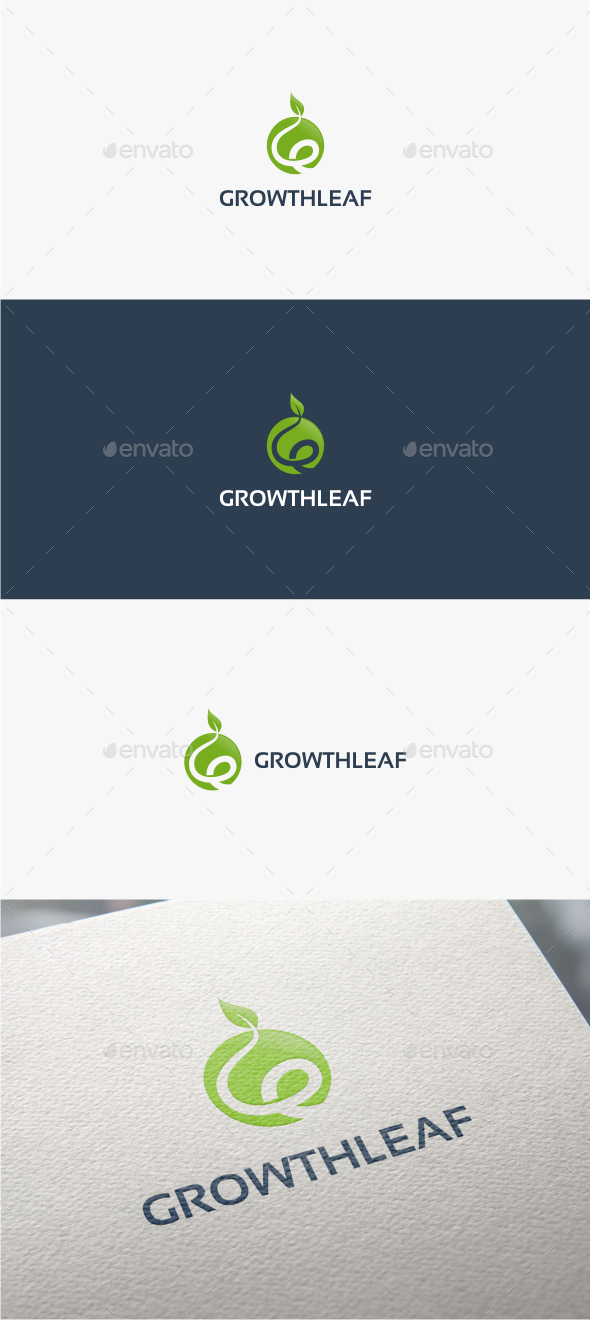 GraphicRiver Growth Leaf Logo Template 10923262 GraphicRiver Growth Leaf Logo Template 10923262