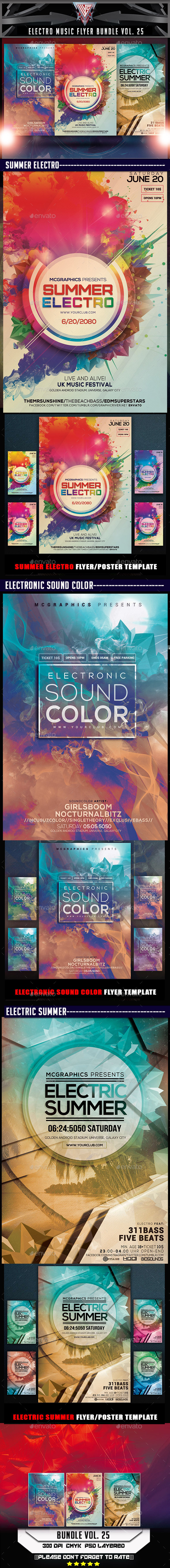GraphicRiver Electro Music Flyer Bundle Vol 25 10923526 GraphicRiver Electro Music Flyer Bundle Vol 25 10923526
