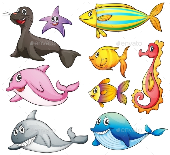 GraphicRiver Sea Animals 10923947 GraphicRiver Sea Animals 10923947