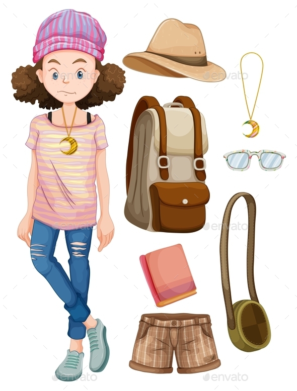 GraphicRiver Hipster Girl 10924123 GraphicRiver Hipster Girl 10924123