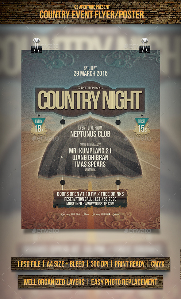 GraphicRiver Country Event Flyer Poster 10924172 GraphicRiver Country Event Flyer Poster 10924172