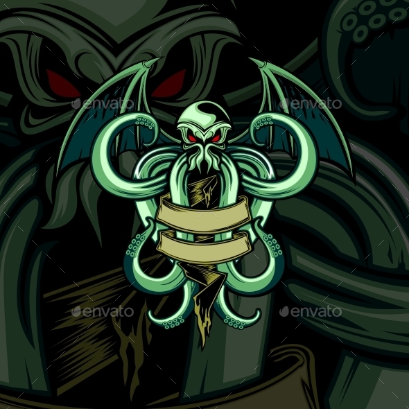 GraphicRiver Kraken with Wings 10869178 GraphicRiver Kraken with Wings 10869178
