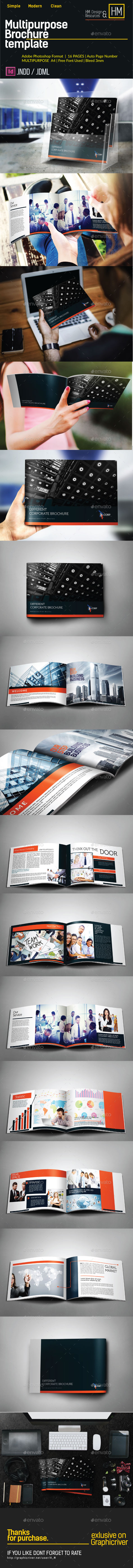 Minimal Multipurpose Brochure Corporate Lanscape (Corporate)